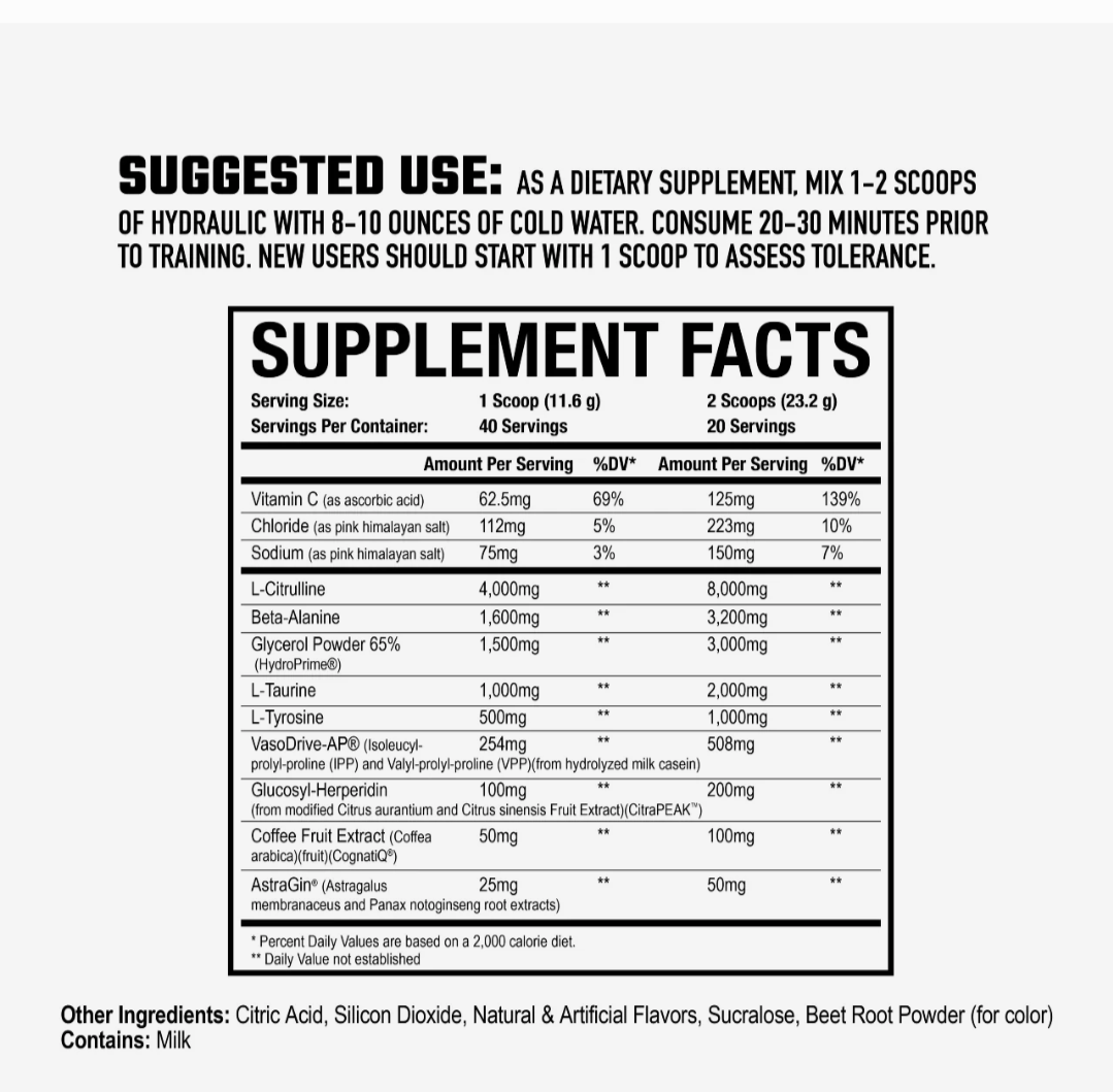 Axe & Sledge Hydraulic² Non-Stim Pre-Workout